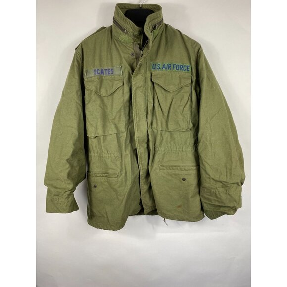 Vintage Military U.S Air Force Field Jacket Army Green Size Small Men's A154